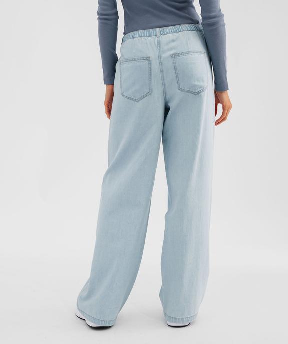 Jean wide leg taille haute élastiquée femme vue3 - GEMO 4G FEMME - GEMO