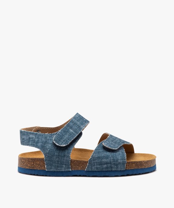 Sandales garçon avec brides en toile denim à scratch vue1 - GEMO (ENFANT) - GEMO