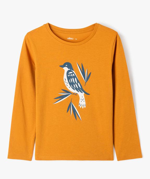 Tee-shirt à manches longues avec motif fille vue1 - GEMO (ENFANT) - GEMO