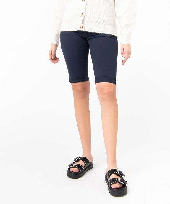 Bermuda slim en coton extensible femme vue1 - GEMO 4G FEMME - GEMO