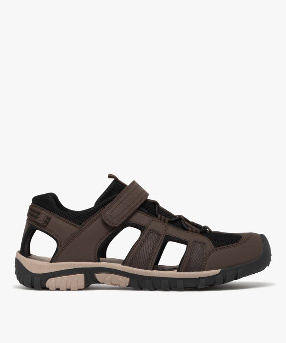 Sandales homme sport forme basket ajourée en mesh et à scratch vue1 - GEMO (CASUAL) - GEMO