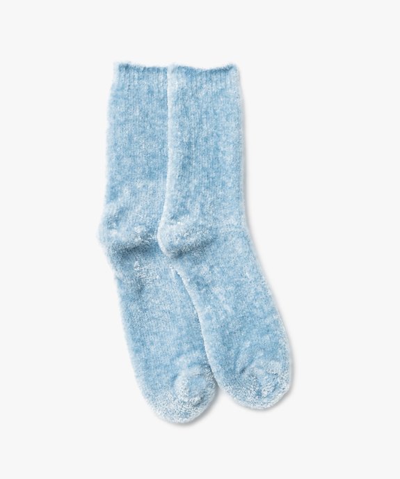 Chaussettes en maille chenille douce et épaisse femme vue1 - GEMO 4G FEMME - GEMO