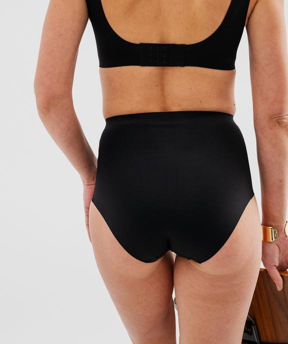Culotte taille haute unie en microfibre femme vue2 - GEMO(HOMWR FEM) - GEMO