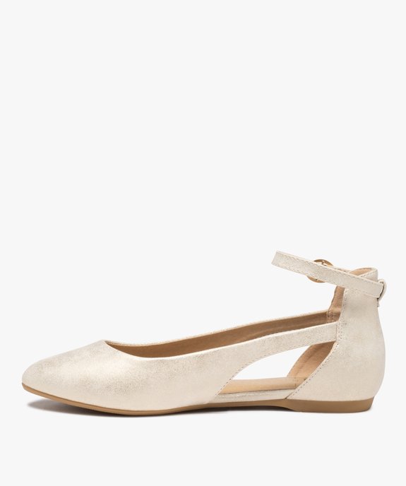 Ballerines femme à talon plat unies avec bride cheville vue4 - VALENTINA BALDA - GEMO