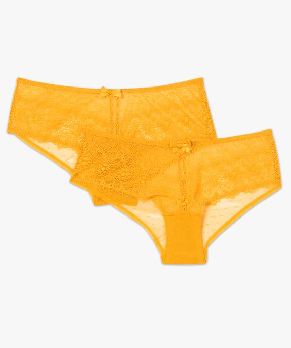 Shorty femme en dentelle et tulle (lot de 2) vue4 - GEMO(HOMWR FEM) - GEMO