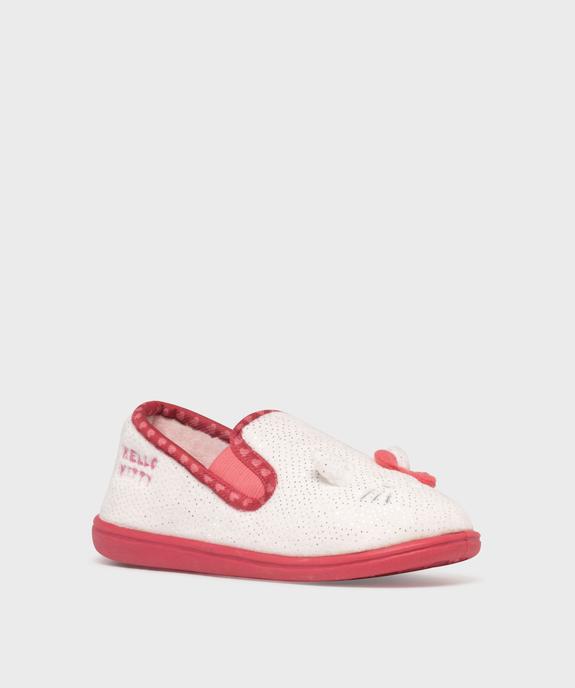 Chaussons pantoufles en velours fille Hello Kitty vue2 - HELLO KITTY - GEMO