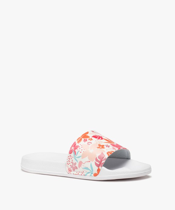 Mules de piscine fille à bandeau imprimé fleurs vue2 - GEMO (ENFANT) - GEMO