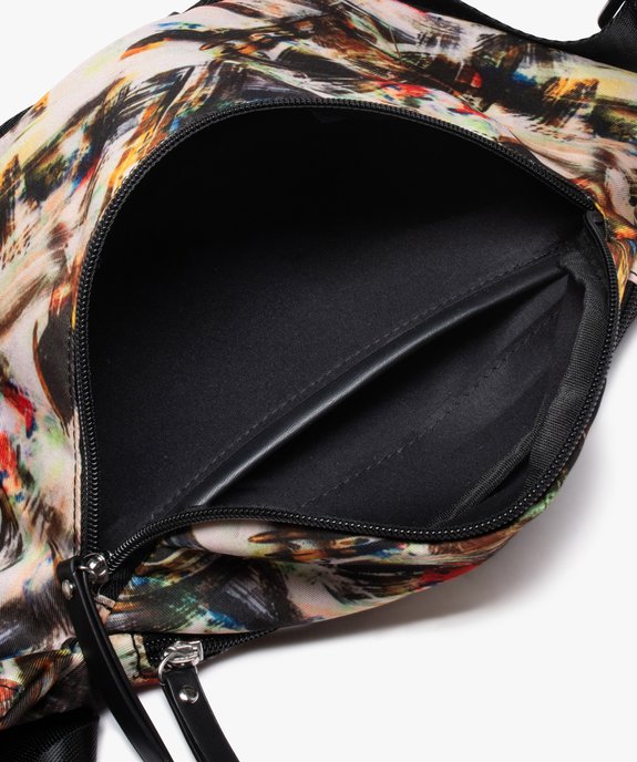 Sac femme forme banane en toile multicolore vue3 - GEMO (ACCESS) - GEMO