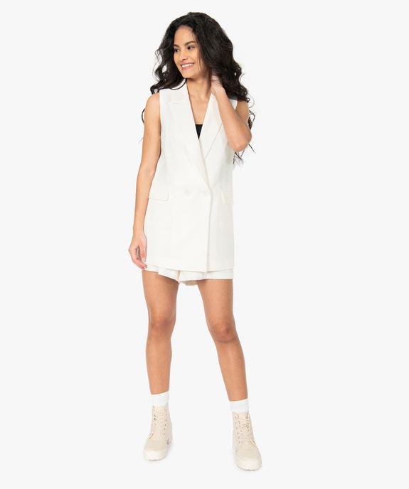 Blazer femme long sans manches vue5 - GEMO(FEMME PAP) - GEMO