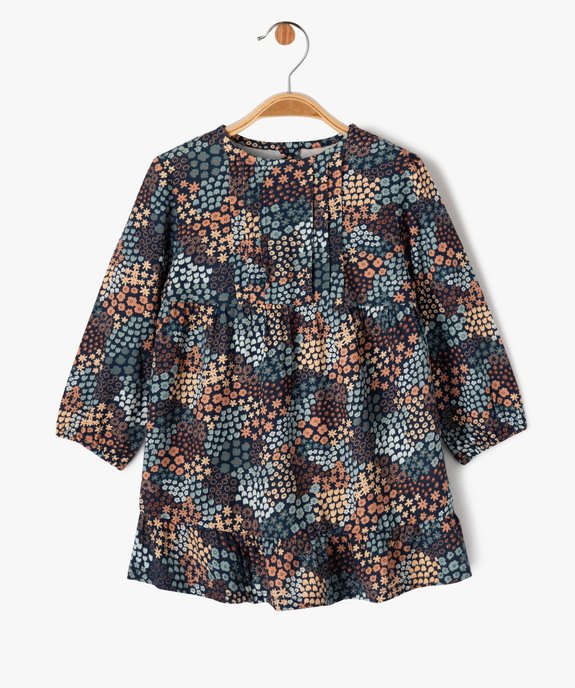 Robe à manches longues à motifs fleuris bébé fille vue1 - GEMO(BEBE DEBT) - GEMO