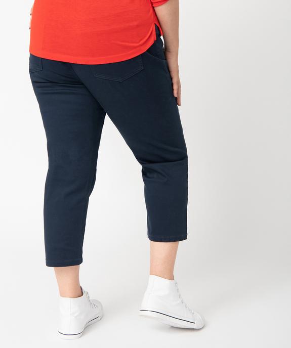Pantacourt femme grande taille en toile extensible coupe ajustée vue3 - GEMO (G TAILLE) - GEMO