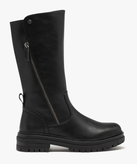 Bottes esprit biker à semelle crantée femme vue1 - GEMO (CASUAL) - GEMO