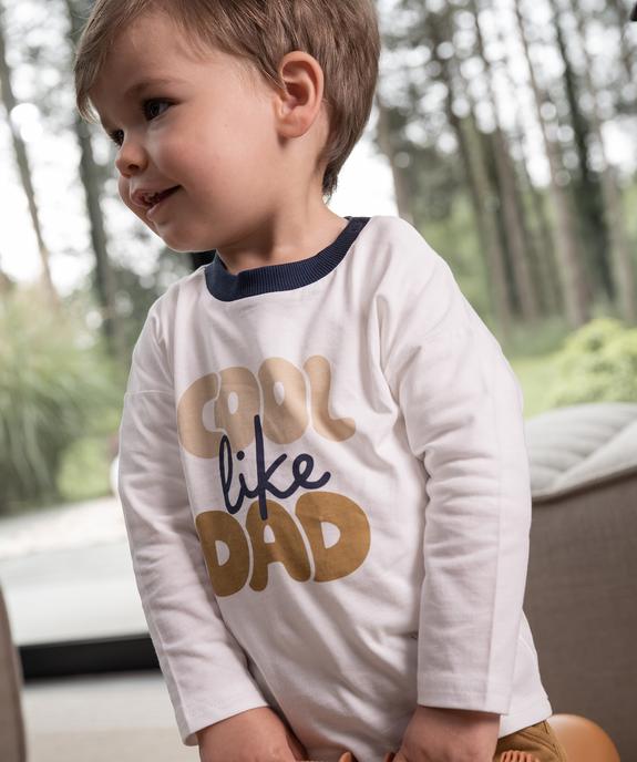 Tee-shirt manches longues en jersey de coton imprimé bébé garçon vue4 - GEMO 4G BEBE - GEMO