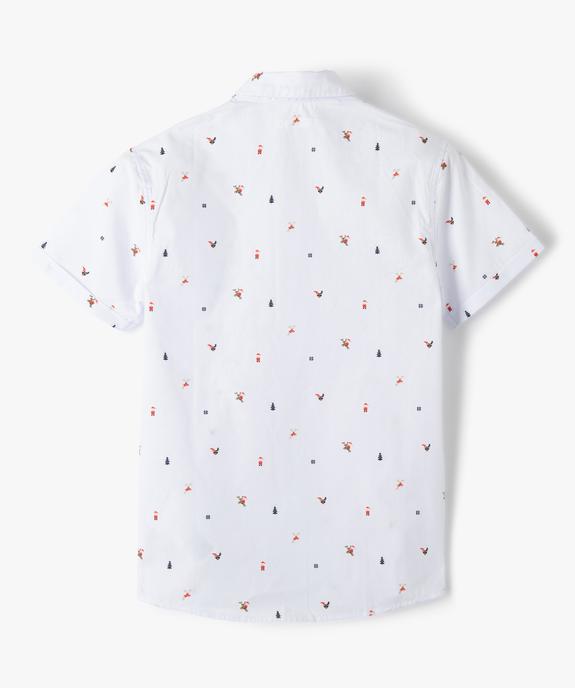 Chemise à manches courtes avec poche poitrine garçon vue3 - GEMO (JUNIOR) - GEMO