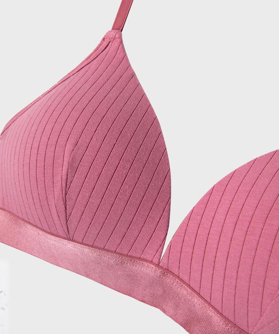 Soutien-gorge triangle à bonnets moussés sans armatures fille vue2 - GEMO 4G FILLE - GEMO