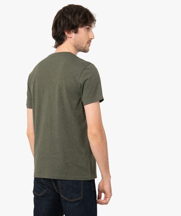 Tee-shirt à manches courtes et col rond homme vue3 - GEMO 4G HOMME - GEMO