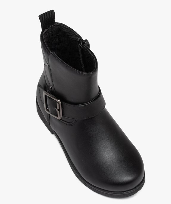 Boots à tige matelassée et rivetée fille vue5 - GEMO (ENFANT) - GEMO