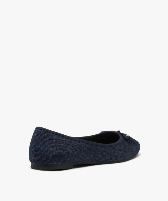 Ballerines femme unies en denim avec noeud fantaisie vue5 - GEMO(URBAIN) - GEMO