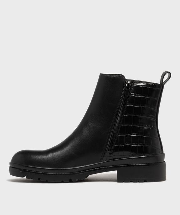 Boots avec empiècement texturé et semelle crantée femme - 5 Miles vue3 - 5 MILES - GEMO