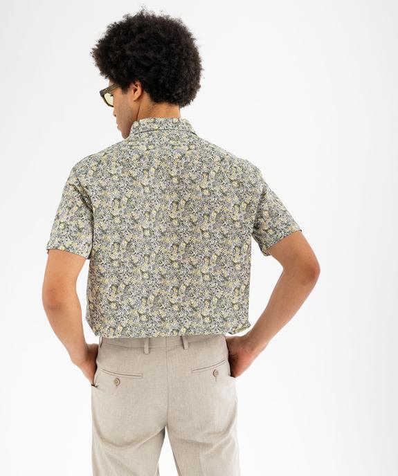 Chemise à manches courtes fleurie homme vue3 - GEMO (HOMME) - GEMO