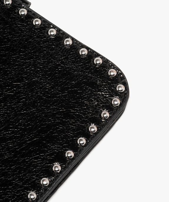 Sac bandoulière compact verni à clous fille vue3 - GEMO (JUNIOR) - GEMO