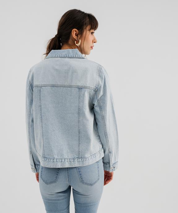 Veste en jean classique femme vue3 - GEMO 4G FEMME - GEMO