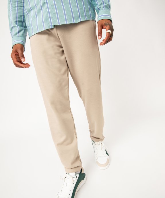 Pantalon en maille sergée casual homme vue2 - GEMO (HOMME) - GEMO