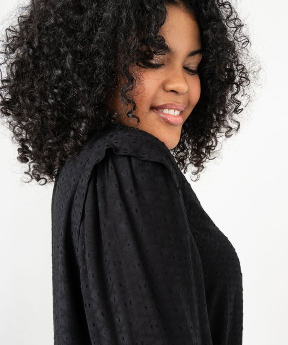 Blouse à manches longues avec épaulettes femme grande taille vue5 - GEMO 4G GT - GEMO