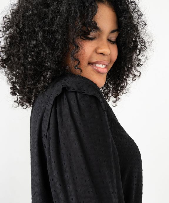 Blouse à manches longues avec épaulettes femme grande taille vue5 - GEMO 4G GT - GEMO