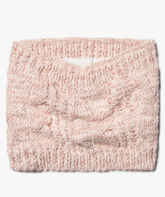 Echarpe fille forme snood avec fil pailleté et doublure chaude vue1 - GEMO (JUNIOR) - GEMO