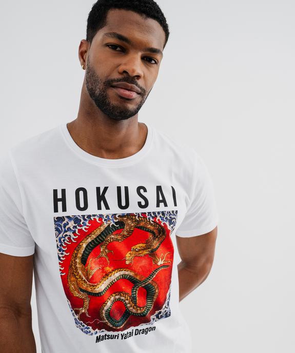 Pyjashort bicolore avec motif dragon homme - Hokusai vue2 - HOKUSAI - GEMO