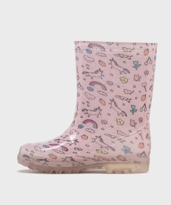 Bottes de pluie imprimées et pailletées fille - Lovely Wings vue3 - LOVELY WINGS - GEMO
