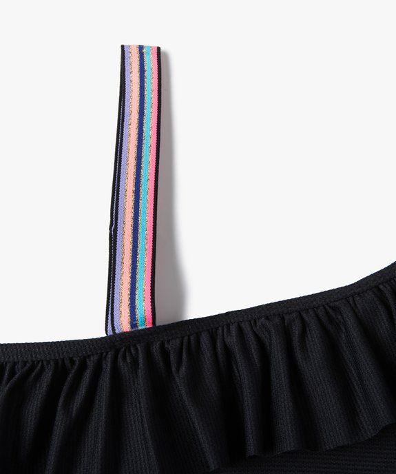 Maillot de bain fille une pièce à col asymétrique vue2 - GEMO (JUNIOR) - GEMO
