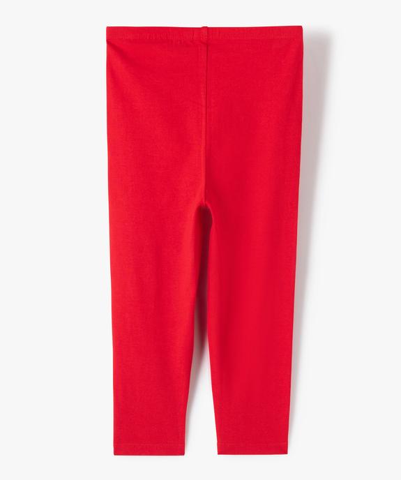 Legging 7/8ème uni à taille élastiquée fille vue6 - GEMO (ENFANT) - GEMO