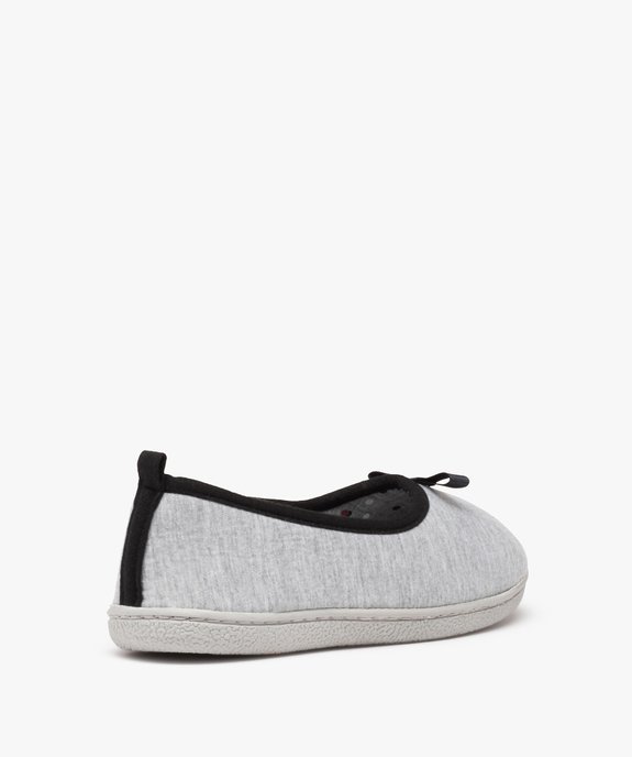 Chaussons femme ballerines en jersey à bord contrastant vue4 - GEMO(HOMWR FEM) - GEMO