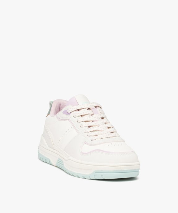 Baskets femme colorées à lacets style retro 90 vue2 - GEMO 4G FEMME - GEMO