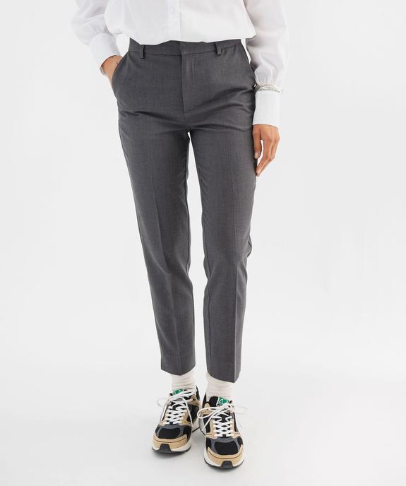 Pantalon de tailleur coupe fuselée femme vue1 - GEMO(FEMME PAP) - GEMO