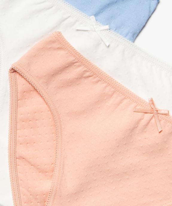 Culottes en coton stretch en maille fantaisie (lot de 3) - LuluCastagnette vue2 - LULU CASTAGNETTE GEMO FOR GOOD - GEMO