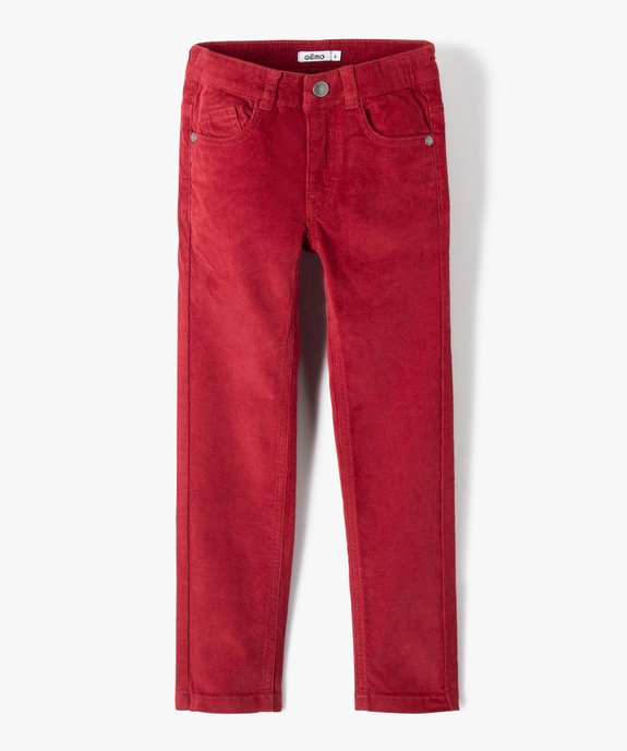 Pantalon garçon 5 poches en velours côtelé vue1 - GEMO (ENFANT) - GEMO