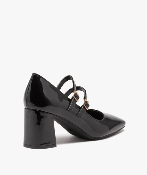 Escarpins femme babies vernis à bout carré et talon flare vue4 - SANS MARQUE - GEMO