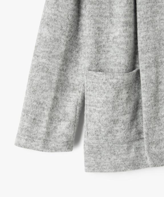 Gilet fluide porté ouvert fille en maille chinée - GEMO (ENFANT) Gilet fluide porté ouvert fille en maille chinée vue2 - GEMO (ENFANT) - GEMO