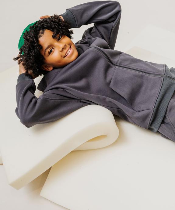 Sweat zippé à capuche avec intérieur chaud garçon vue1 - GEMO (JUNIOR) - GEMO