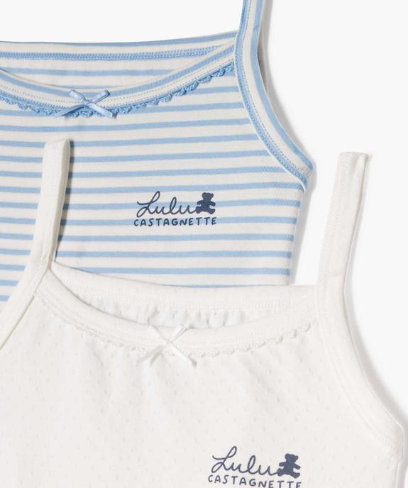 Débardeur lingerie à fines bretelles fille (lot de 2) - LuluCastagnette vue2 - LULU CASTAGNETTE GEMO FOR GOOD - GEMO