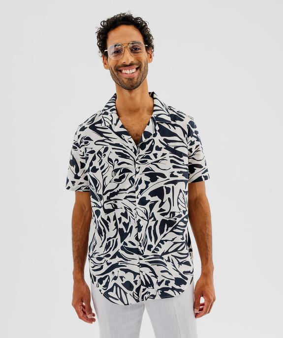 Chemise à manches courtes imprimée homme vue5 - GEMO (HOMME) - GEMO