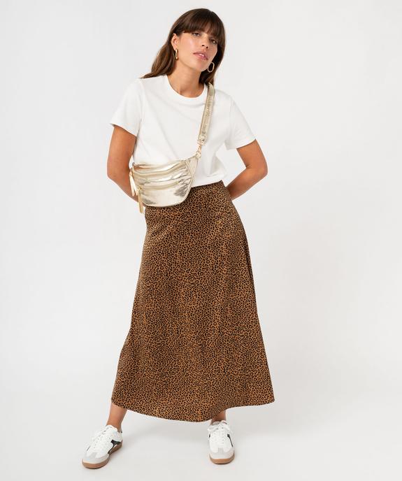 Jupe longue imprimée en matière satinée femme vue7 - GEMO(FEMME PAP) - GEMO