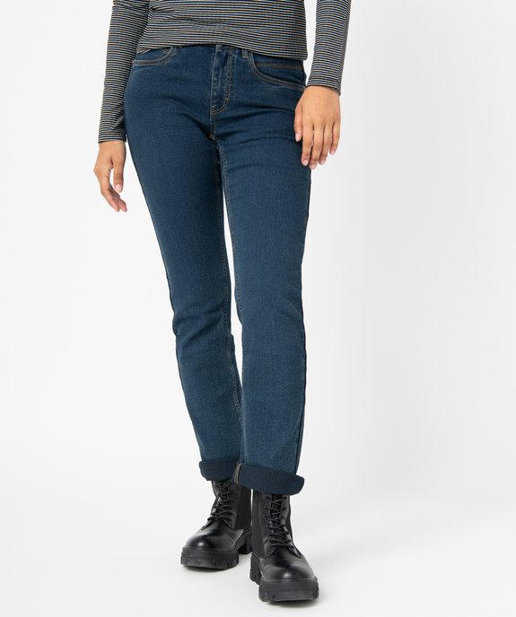 Jean femme coupe Regular  vue2 - GEMO (JEAN) - GEMO
