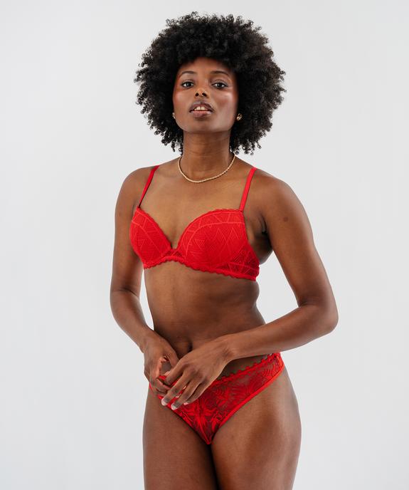 Soutien-gorge push-up en dentelle avec armatures vue3 - GEMO(HOMWR FEM) - GEMO