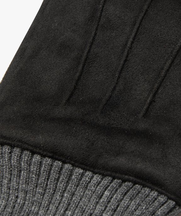 Gants homme en suédine unie vue2 - GEMO (ACCESS) - GEMO