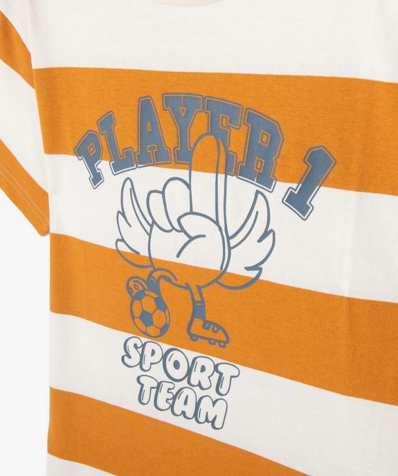 T-shirt imprimé à manches courtes garçon vue3 - GEMO (ENFANT) - GEMO