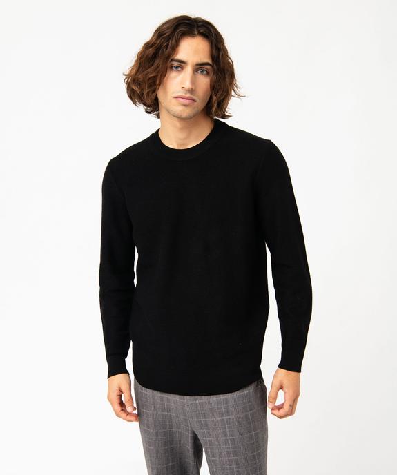 Pull en maille texturée homme vue2 - GEMO 4G HOMME - GEMO